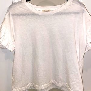 MADEWELL WHITE CROP TOP